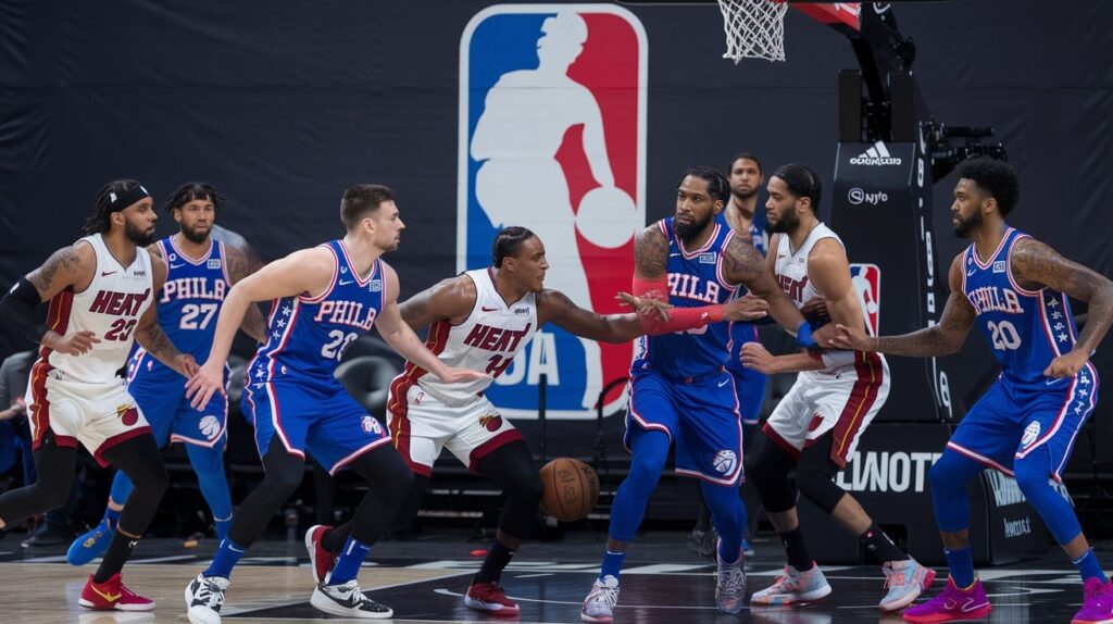 76ers vs miami heat match player stats